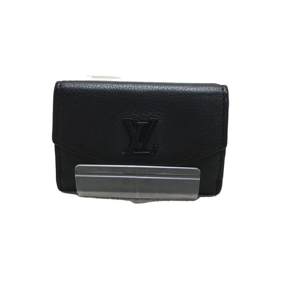 Louis Vuitton Portefeuille Lock Leather Noir Black Mini Wallet Handbag - Picture 1 of 6